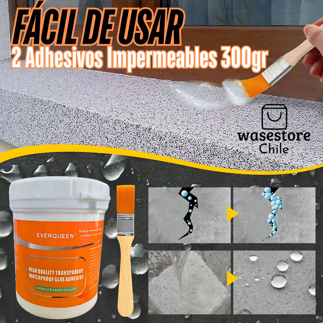 2 Adhesivos Impermeables 300gr + Brocha™