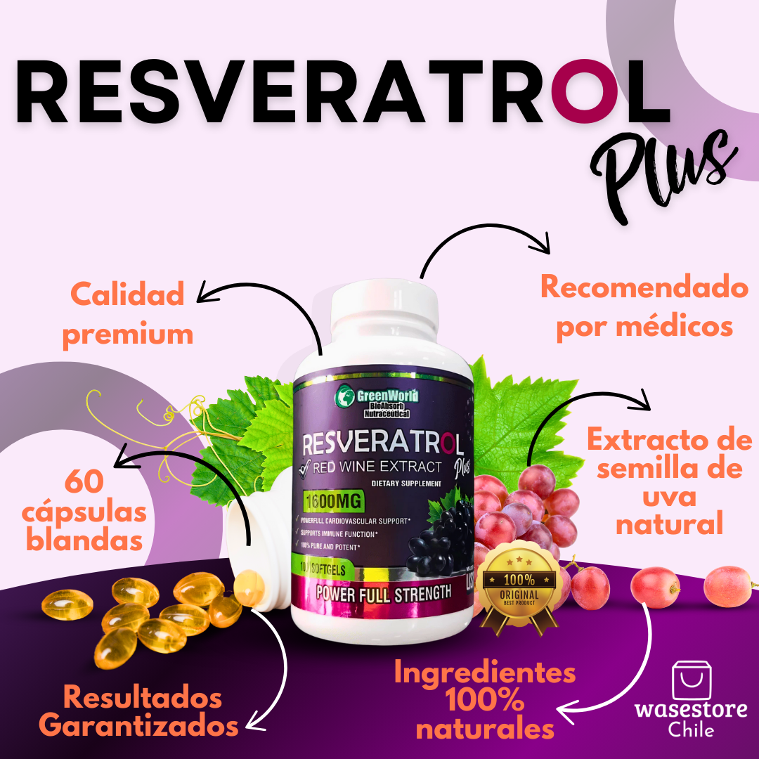 RESVERATROL™ x 60 cápsulas de 1600mg
