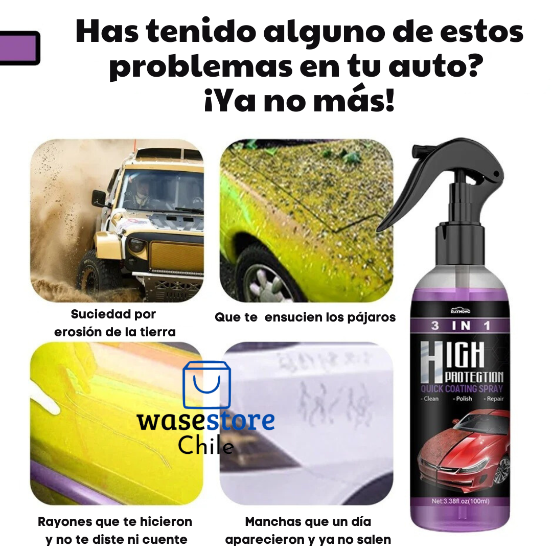 HighProtection🚗 - SPRAY DE RECUBRIMIENTO CERAMICO 3 EN 1 (120 ML)