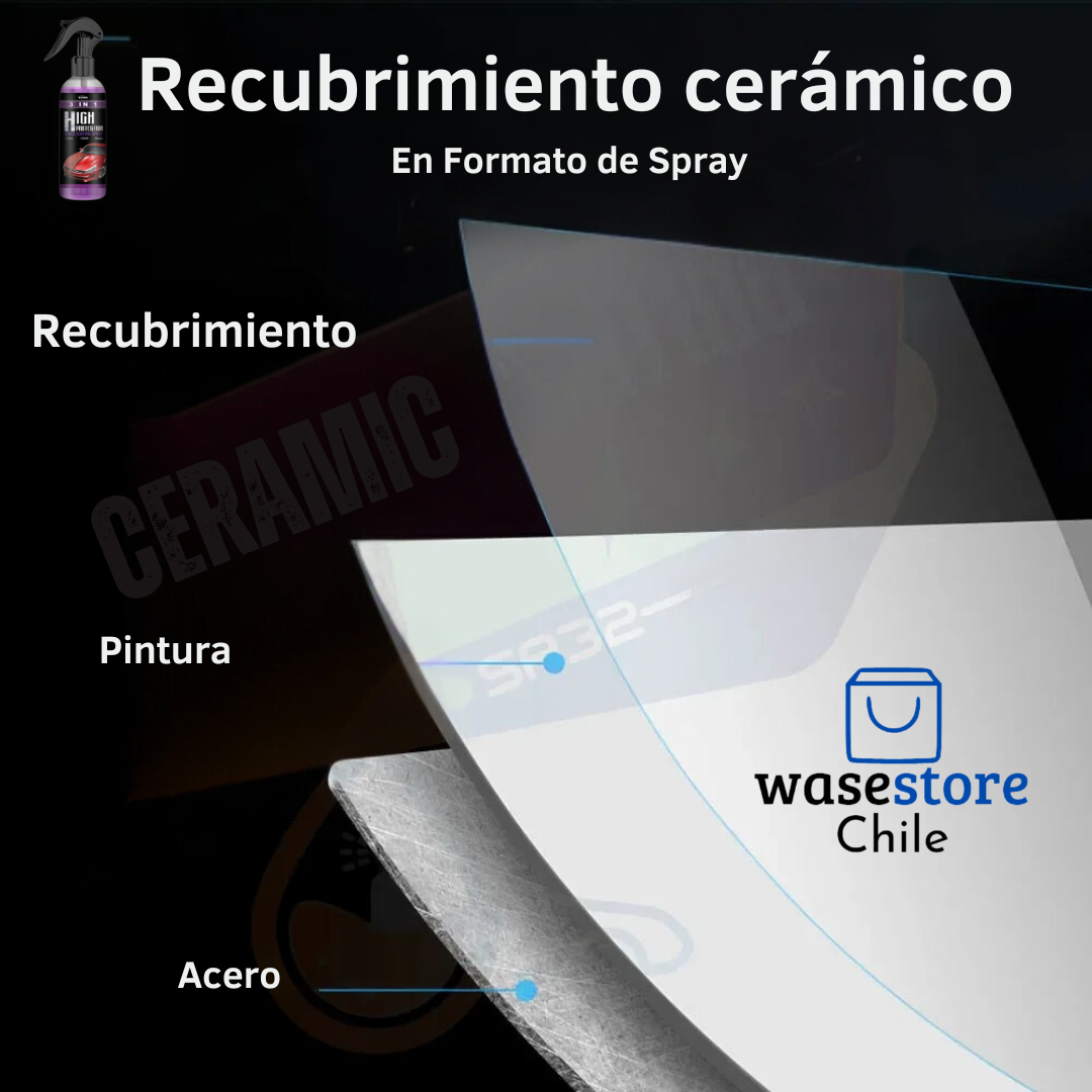 HighProtection🚗 - SPRAY DE RECUBRIMIENTO CERAMICO 3 EN 1 (120 ML)