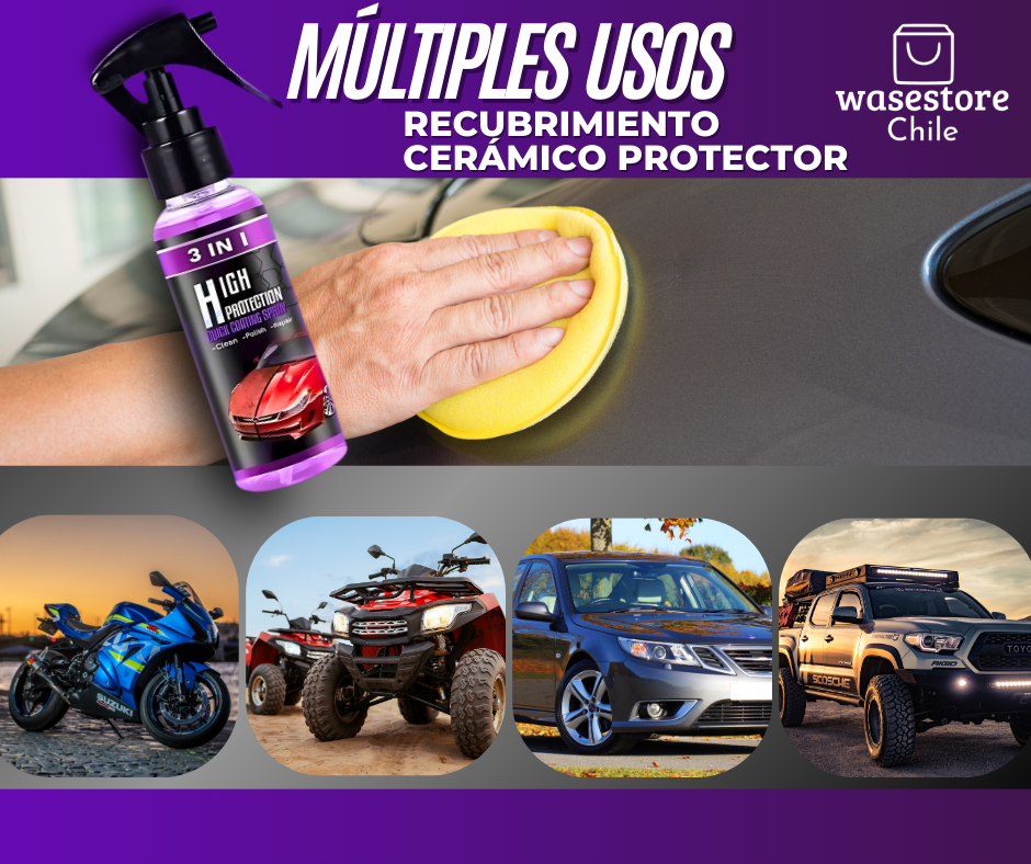 HighProtection🚗 - SPRAY DE RECUBRIMIENTO CERAMICO 3 EN 1 (120 ML)
