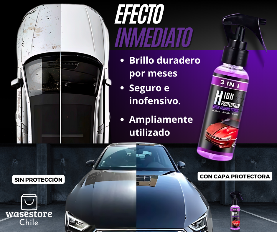 HighProtection🚗 - SPRAY DE RECUBRIMIENTO CERAMICO 3 EN 1 (120 ML)